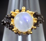 Серебряное кольцо с лунным камнем