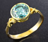 Золотое кольцо с муассанитом высокой чистоты 1,3 карата Золото