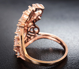 Нежное серебряное кольцо с морганитами Серебро 925