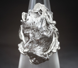 Кольцо c осколком метеорита Кампо-дель-Сьело 56,17 карата Серебро 925
