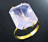 Золотое  коктейльное кольцо с лавандовым аметистом 15,83 карата Золото