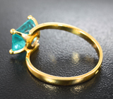 Золотое кольцо с «неоновым» апатитом 2,54 карата Золото