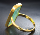 Золотое классическое кольцо с крупным уральским изумрудом 7,88 карата Золото
