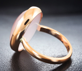 Золотое элегантное кольцо с нежно-розовым кварцем 20,03 карата Золото