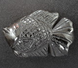 Миниатюра «Рыбка» из цельного турмалина 46,43 карата с рубинами 