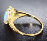 Золотое кольцо с ярким ограненным эфиопским опалом 1,69 карата Золото