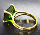 Золотое кольцо с изумрудного цвета неоновым турмалином 6,94 карата Золото
