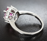 Прелестное серебряное кольцо с розовым топазом Серебро 925
