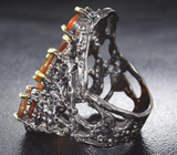 Серебряное кольцо с ограненными эфиопскими опалами