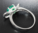 Оригинальное серебряное кольцо с хризопразом Серебро 925