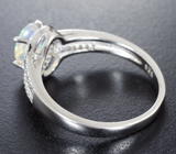 Прелестное серебряное кольцо с ограненным эфиопским опалом Серебро 925