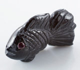 Black tourmaline with ruby (Резной шерл с рубинами) 37,43 карата Не указан