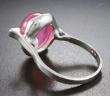 Серебряное кольцо с розовым сапфиром 12,77 карата и аметистами Серебро 925
