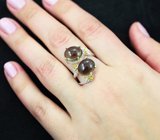 Серебряное кольцо с дымчатым кварцем