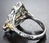 Серебряное кольцо с турмалинами 4,88 карата и желтыми сапфирами Серебро 925