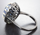 Стильное серебряное кольцо с крупным кианитом Серебро 925