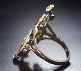 Серебряное кольцо с родолитами и топазами Серебро 925