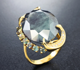 Эксклюзив! Золотое кольцо с уникальным уральским александритом 36,15 карата и бриллиантами Золото