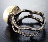 Серебряное кольцо с жемчужиной