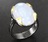 Серебряное кольцо с халцедоном 13+ карата