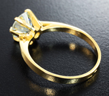 Золотое кольцо с крупным муассанитом 1,78 карата Золото