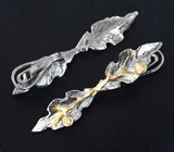 Серебряные серьги с желтыми сапфирами