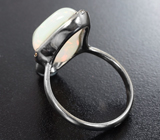 Серебряное кольцо с кристаллическим эфиопским опалом 8,47 карата и пурпурно-розовыми сапфирами Серебро 925