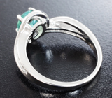 Прелестное серебряное кольцо с аквамарином Серебро 925