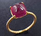 Золотое кольцо с рубином 5,31 карата Золото