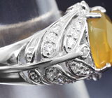 Серебряное кольцо с медовым опалом Серебро 925