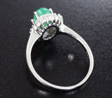 Замечательное серебряное кольцо с изумрудом Серебро 925