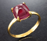 Золотое кольцо с рубином 4,22 карата Золото