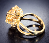 Золотое кольцо с золотистым турмалином 12,79 карата, желтыми сапфирами и бриллиантами Золото
