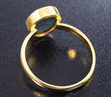 Золотое кольцо cо звездчатым сапфиром 4,03 карата Золото