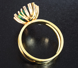 Золотое кольцо с ограненным черным опалом 3,2 карата и бриллиантами Золото