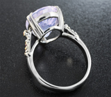 Серебряное кольцо с лавандовым аметистом 8,01 карата и родолитами Серебро 925