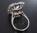 Серебряное кольцо с аметрином 24,47 карата и разноцветными сапфирами Серебро 925
