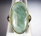 Серебряное кольцо с желтовато-зеленым бериллом, ограненными эфиопскими опалами, перидотами и диопсидами Серебро 925