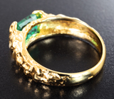 Первая чистота! Золотое кольцо со сверкающим уральским изумрудом 1,88 карата Золото