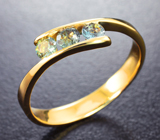 Золотое кольцо с уральскими александритами 0,33 карата Золото
