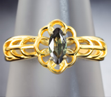Золотое кольцо с уральским александритом высоких характеристик 0,25 карата Золото