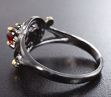 Серебряное кольцо с альмандином гранатом