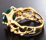 Золотое кольцо с ограненным черным опалом 2,48 карата и бриллиантами Золото