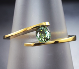 Золотое кольцо с уральским александритом высокой чистоты 0,4 карата Золото