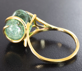 Золотое кольцо с крупным уральским изумрудом без облагораживания 12,46 карата Золото