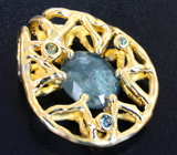 Двусторонний золотой кулон с уральскими александритами 3,49 карата и бриллиантами Золото
