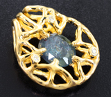 Двусторонний золотой кулон с уральскими александритами 3,49 карата и бриллиантами Золото