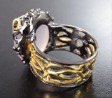 Серебряное кольцо с розовым кварцем 21+ карат и альмандином гранатом Серебро 925