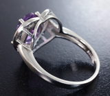 Симпатичное серебряное кольцо с аметистом Серебро 925