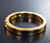 Кольцо с демантоидами гранатами 0,85 карата Золото